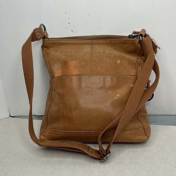 the SAK purse Tan orange brown Multi Leather STRIPED studded crossbody - Picture 3 of 10